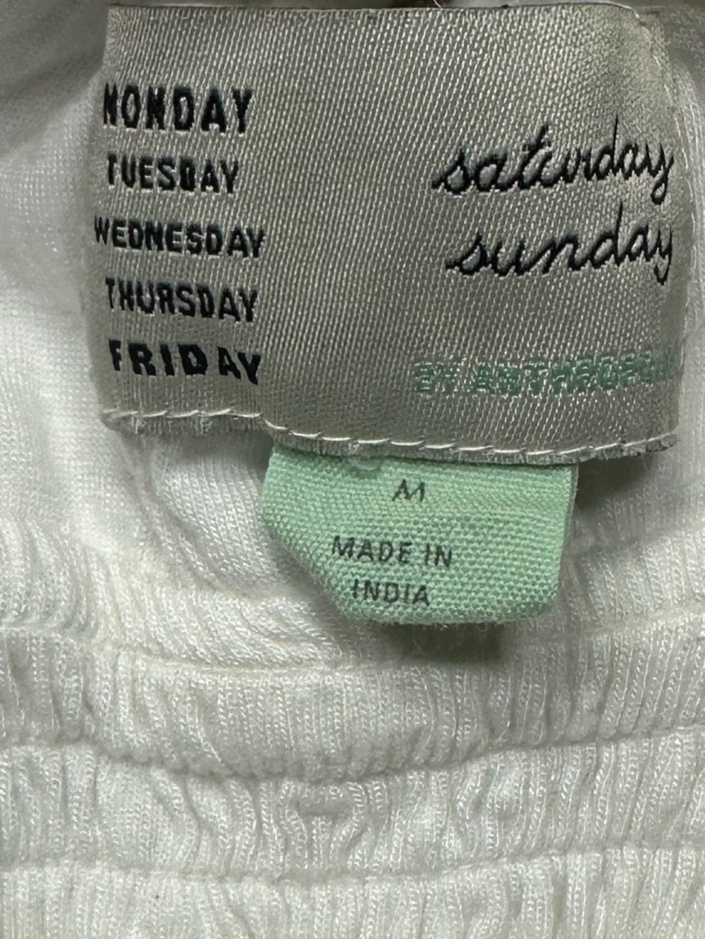 Anthropologie White cotton Smocked Waist Maxi Dress women’s size M #classic - Picture 4 of 8